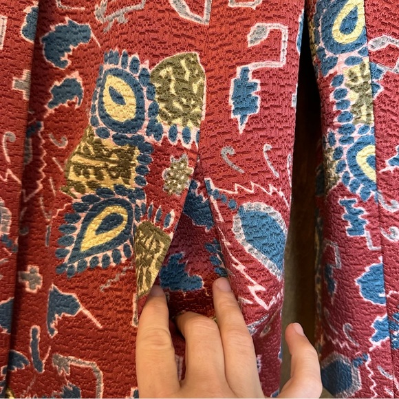 LINDA ALLARD ELLEN TRACY FLORAL SILK COTTON COAT - Picture 6 of 7